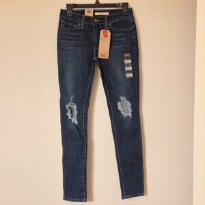 Levi's 711 Skinny Distressed Midrise Jeans